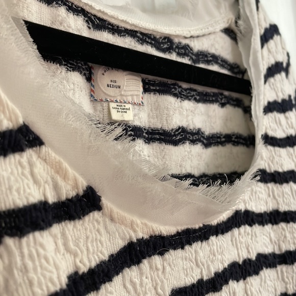 Anthropologie Striped 9-Hi 5 pleated top - Picture 6 of 7